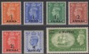 Click for more photos and details BPA in Eastern Arabia 1950 King George VI Surcharge Set Mint SG35-41 cat £65
