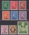 Click for more photos and details BPA in Eastern Arabia 1948 King George VI Surcharge Set Mint SG16-24 cat £55