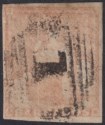 Click for more photos and details Barbados 1855 QV Britannia 4d Brownish Red Used SG5 very weak colour