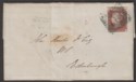 Queen Victoria 1845 1d Red Imperf Used Entire - Edinburgh w Dundee 114 Postmark