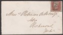 Queen Victoria 1853 1d Red Used Cover to Richmond, Yorkshire with OCS Mark