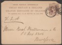 Queen Victoria 1881 1d Postal Stationery Postcard Used London to New York, USA