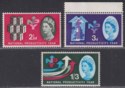 Click for more photos and details QEII 1962 National Productivity Year Phosphor Set UM Mint SG631p-633p cat £35