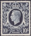 Click for more photos and details King George VI 1939 10sh Dark Blue Mint SG478 cat £260
