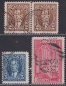 Click for more photos and details Canada 1937 KGVI Official OHMS 5 Hole Perfins 2c Pair, 5c, 10c Used cat £60