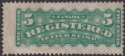 Click for more photos and details Canada 1889 Queen Victoria Registration 5c Blue-Green Unused? SG R7 cat £110