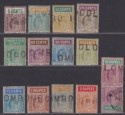 Click for more photos and details Ceylon 1905 KEVII Telegraph Selection to 10r Used halves
