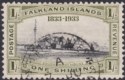 Click for more photos and details Falkland Islands 1933 KGV Centenary Government House 1sh Used SG134 cat £100