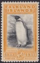 Click for more photos and details Falkland Islands 1933 KGV Centenary 5sh Blk + Yellow-Orange Mint SG136a cat£3250