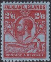 Click for more photos and details Falkland Islands 1929 KGV Whale + Penguins 2sh6d Carmine on Blue Mint SG123 c£75