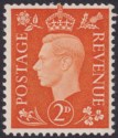 Click for more photos and details King George VI 1938 Watermark Sideways 2d Orange UM Mint SG465a cat £75 MNH
