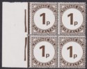 Click for more photos and details Gibraltar QEII 1971 Postage Due 1p Doubly Perfed Block of 4 UM Mint SG D5 MNH