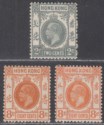 Hong Kong 1921-37 KGV 2c Grey, 8c Orange Shades Mint