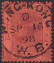 Click for more photos and details Hong Kong 1898 QV 10c Used SG38 WB Sept 1898 Code D Postmark Western Branch