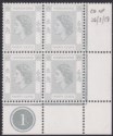 Hong Kong 1958 QEII 30c Pale Grey Plate 1 Corner Block of 4 Mint SG183a