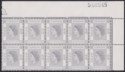 Hong Kong 1960 QEII 65c Grey Requisition S Corner Block of 10 Mint SG186 c£250+
