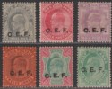 Click for more photos and details India 1905-11 KEVII China Expeditionary Force CEF Overprints to 1r Mint