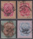 Click for more photos and details India 1895 Queen Victoria Set with 2r Shade Used SG107-109 cat £80+