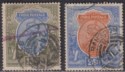 Click for more photos and details India 1913 King George V 15r, 25r Used SG188 SG190-191 Telegraph Cancels