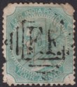Click for more photos and details India used Abyssinia 1868 QV 4a Green Used SG AZ6 w FF Postmark cat £160 FAULTY