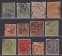 Click for more photos and details Indian States Jind 1874-85 Imperf Selection to 8a Used