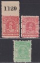 Click for more photos and details Indian States Morvi 1932 Maharaja Lakhdirji 3p Shades, 6p Mint SG8-9b