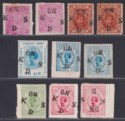 Click for more photos and details Indian States Kishangarh 1917-18 Official Overprint Selection to 1a Mostly Mint