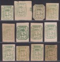 Click for more photos and details Indian States Jhalawar 1890 QV ¼a Green Imperf Selection Unused SG2