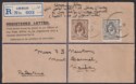 Click for more photos and details Transjordan 1930 KGV Emir Abdullah 500m + 1000m Used on Cover SG170 SG171 c£335