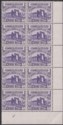 Click for more photos and details Jordan 1952 Revenue Ruins wmk HKJ 10fils Violet Plate 1 Block of 10 Mint RK127