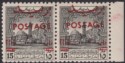 Click for more photos and details Jordan 1953 Postage Overprint Obligatory Tax 15f on 15m Pair Mint SG405 cat £200