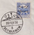 Click for more photos and details Jordan 1953 Postage Black Overprint on Tax 1m Used on Cover SG387c cat £65
