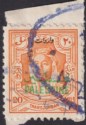 Click for more photos and details Jordan Occupation Palestine 1948 Green Revenue Opt 20m Orange Used on Piece RK5