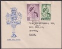 Click for more photos and details Nyasaland 1948 KGVI Royal Silver Wedding RSW 1d + 10sh First Day Cover