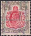 Click for more photos and details Nyasaland 1908 KEVII 4sh Carmine and Black Fiscally Used SG79