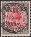 Click for more photos and details Nyasaland 1913 KGV 4sh Carmine and Black Used SG95 cat £110 surface scrapes