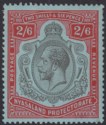 Click for more photos and details Nyasaland 1926 KGV 2sh6d Grey-Bl + V Broken Crown + Scroll Mint SG110jb cat £400