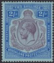 Click for more photos and details Nyasaland 1926 KGV 2sh Purple and Blue on Pale Blue Mint SG109 cat £22