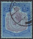 Click for more photos and details Nyasaland 1926 KGV 2sh Purple and Blue on Pale Blue Used SG109 cat £18