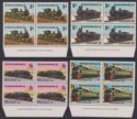 Click for more photos and details Rhodesia 1969 70th Anniv Beira-Salisbury Railway Imprint Blk Set Mint SG431-434
