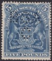 Click for more photos and details Rhodesia 1901 QV BSAC £5 Deep Blue Perfin Fiscal Used SG92 cat £3250 as mint