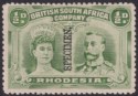 Click for more photos and details Rhodesia 1910 KGV SPECIMEN Double Head ½d Yellow-Green p14 Mint SG119s