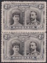 Click for more photos and details Rhodesia 1910 KGV SPECIMEN Double Head 2d Vertical Pair Unused SG128s