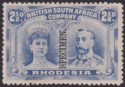 Click for more photos and details Rhodesia 1910 KGV Double Head SPECIMEN 2½d Ultramarine p13½ Mint SG184s