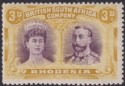 Click for more photos and details Rhodesia 1910 KGV Double Head 3d Violet and Ochre Mint SG137 cat £150