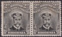 Click for more photos and details Rhodesia 1913 KGV Admiral 2d Black Die II p14 Pos 41 Dropped Entry Mint SG219