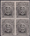 Click for more photos and details Rhodesia 1913 KGV Admiral 2d Die II Pl 1R St 1 Printer Line Block p15 Mint SG244