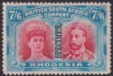Click for more photos and details Rhodesia 1910 KGV SPECIMEN Double Head 7sh6d Carm + Light Blue Mint SG161s regum