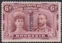 Click for more photos and details Rhodesia 1910 KGV SPECIMEN Double Head 6d Red-Brown and Mauve Mint SG144s regum