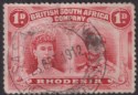 Click for more photos and details Rhodesia 1912 KGV Double Head 1d Red Used with SASARE MINE 26th October Postmark